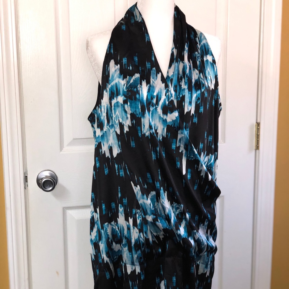 Multi Blue/Black/White Dress